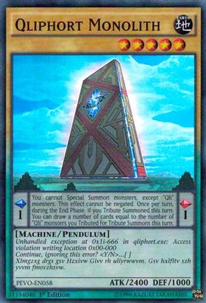 Qliphort Monolith (PEVO-EN058) - Pendulum Evolution 1st Edition