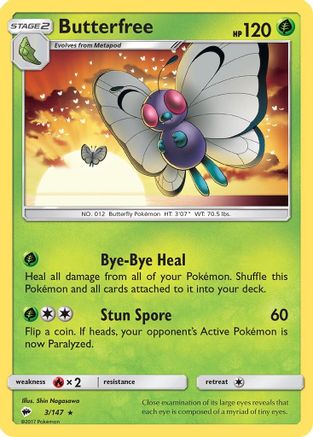 Butterfree 003/147 SM Burning Shadows - Rare