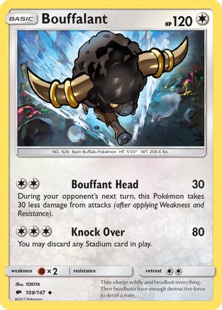Bouffalant 108/147 SM Burning Shadows - Uncommon