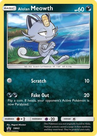 Alolan Meowth SM43 - Holofoil SM Promos - Promo