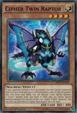 Cipher Twin Raptor (MP17-EN135) - 2017 Mega-Tins Mega Pack 1st Edition