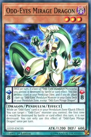 Odd-Eyes Mirage Dragon (LEDD-ENC05) - Legendary Dragon Decks 1st Edition