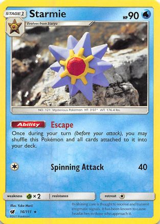 Starmie 016/111 SM Crimson Invasion - Rare