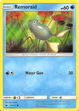 Remoraid 022 - Reverse Holofoil SM Crimson Invasion - Common