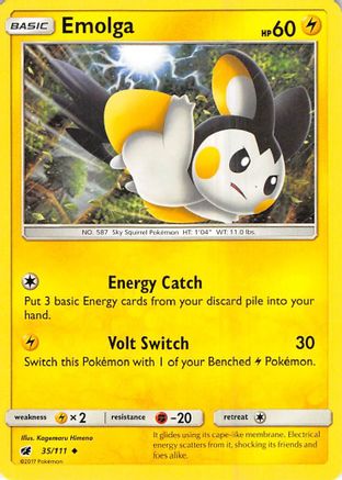 Emolga 035/111 SM Crimson Invasion - Uncommon