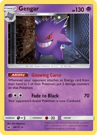 Gengar 038/111 - Holofoil SM Crimson Invasion - Holo Rare