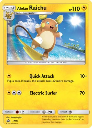Alolan Raichu SM65 - Holofoil SM Promos - Promo