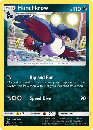 Honchkrow 072/156 SM Ultra Prism - Uncommon