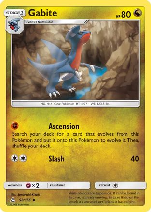 Gabite 098/156 - Reverse Holofoil SM Ultra Prism - Uncommon