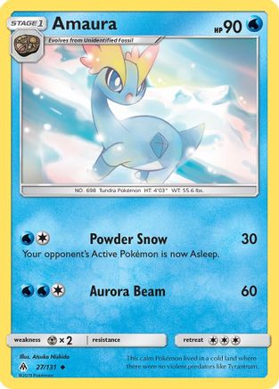Amaura 027/131 - Reverse Holofoil SM Forbidden Light - Uncommon