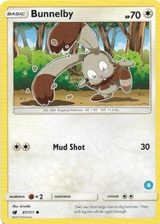 Bunnelby (4) 087 SM Trainer Kit Alolan Sandslash & Alolan Ninetales - Common