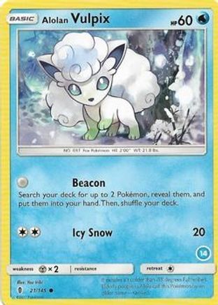Alolan Vulpix (14) 021 SM Trainer Kit Alolan Sandslash & Alolan Ninetales - Common