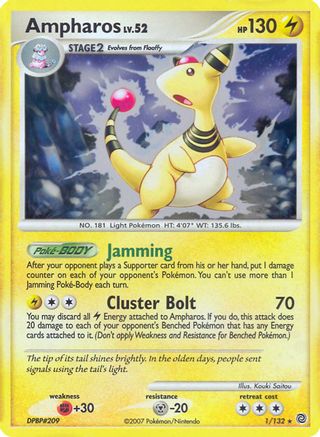 Ampharos 001/132 Deck Exclusives - Rare
