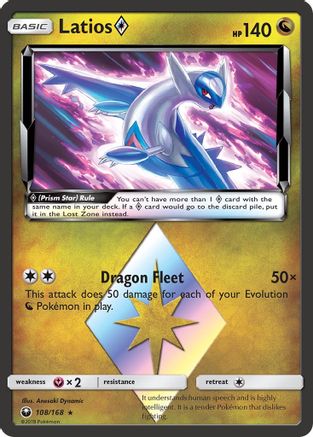 Latios Prism Star 108/168 - Holofoil SM Celestial Storm - Prism Rare