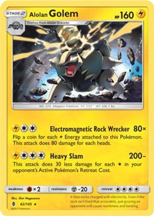 Alolan Golem 042/145 - Holofoil Blister Exclusives - Promo