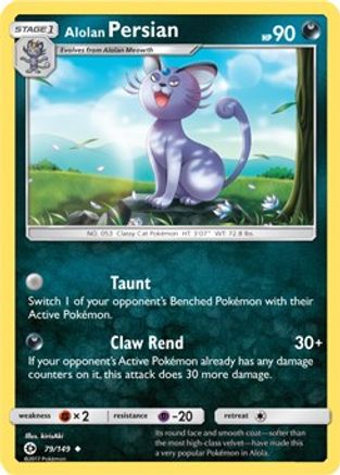 Alolan Persian 079/149 - Holofoil Blister Exclusives - Promo