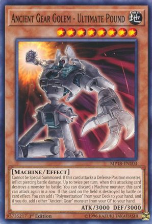 Ancient Gear Golem - Ultimate Pound (MP18-EN103) - 2018 Mega-Tins Mega Pack 1st Edition