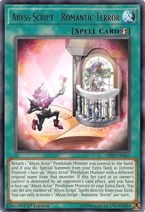 Abyss Script - Romantic Terror (LED3-EN047) - Legendary Duelists: White Dragon Abyss 1st Edition