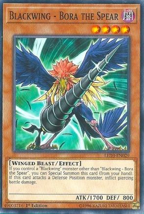 Blackwing - Bora the Spear (LED3-EN029) - Legendary Duelists: White Dragon Abyss 1st Edition