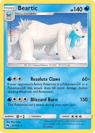 Beartic 062 SM Lost Thunder - Rare