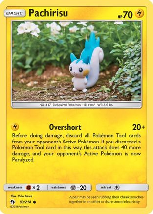 Pachirisu 080/214 - Reverse Holofoil SM Lost Thunder - Common