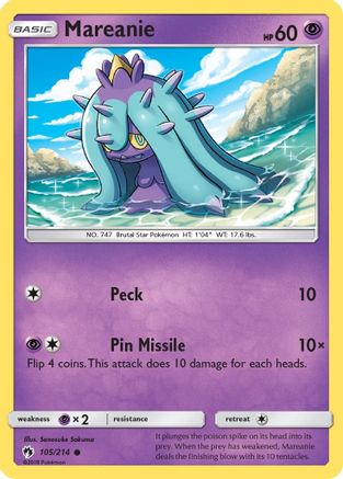 Mareanie (105) 105 SM Lost Thunder - Common