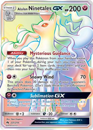 Alolan Ninetales GX (Secret) 225 - Holofoil SM Lost Thunder - Secret Rare