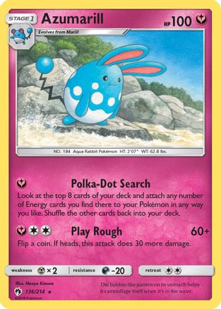 Azumarill 136 SM Lost Thunder - Rare