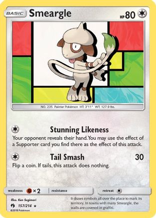 Smeargle 157/214 SM Lost Thunder - Rare