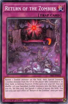 Return of the Zombies (SR07-EN034) - Structure Deck: Zombie Horde 1st Edition