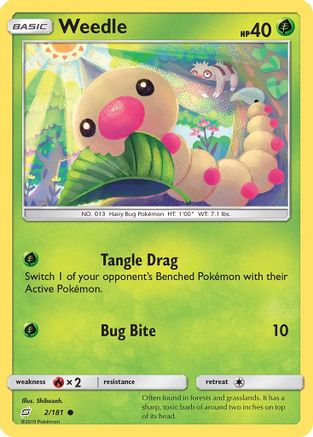 Weedle (2) 002/181 SM Team Up - Common