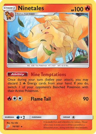 Ninetales 016/181 SM Team Up - Rare