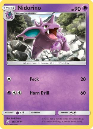 Nidorino 058/181 SM Team Up - Uncommon
