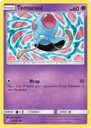Tentacool 060 SM Team Up - Common