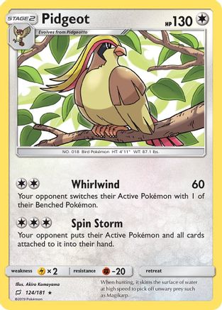 Pidgeot 124/181 SM Team Up - Rare