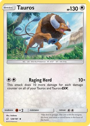 Tauros 129 SM Team Up - Uncommon