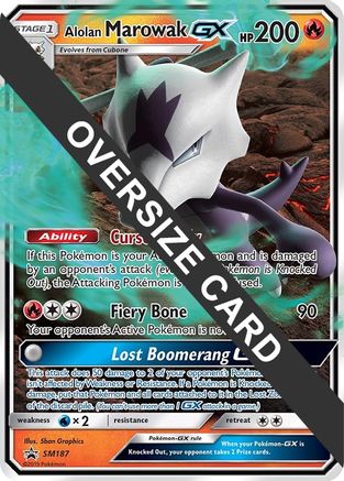 Alolan Marowak GX SM187 - Holofoil Jumbo Cards - Promo