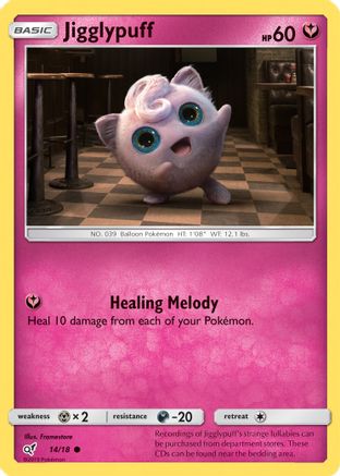 Jigglypuff (Holo Common) 014/18 - Holofoil Detective Pikachu - Common