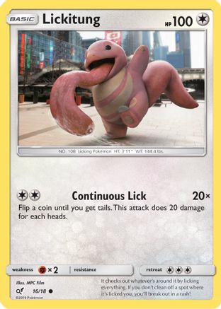 Lickitung (Holo Common) 016/18 - Holofoil Detective Pikachu - Common