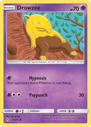 Drowzee 071/214 - Reverse Holofoil SM Unbroken Bonds - Common