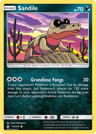 Sandile (114) 114 - Reverse Holofoil SM Unbroken Bonds - Common