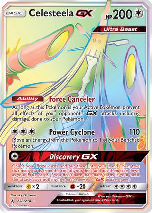 Celesteela GX (Secret) 228 - Holofoil SM Unbroken Bonds - Secret Rare