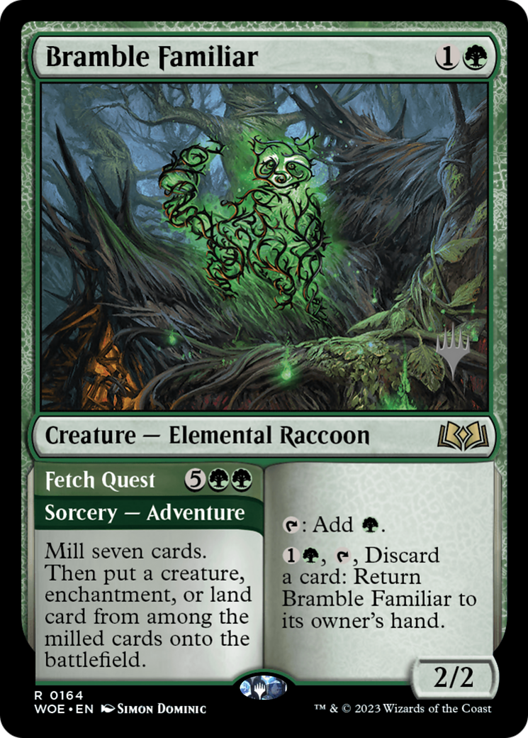 Bramble Familiar // Fetch Quest (PPWOE-164P) - Wilds of Eldraine Promos Foil