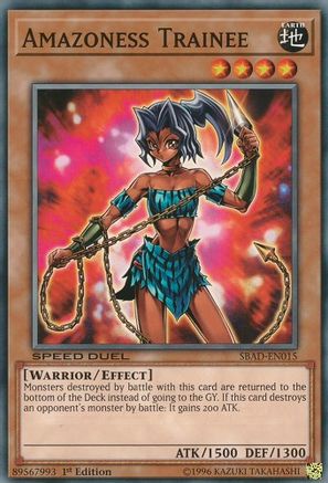 Amazoness Trainee (SBAD-EN015) - Speed Duel: Attack from the Deep 1st Edition