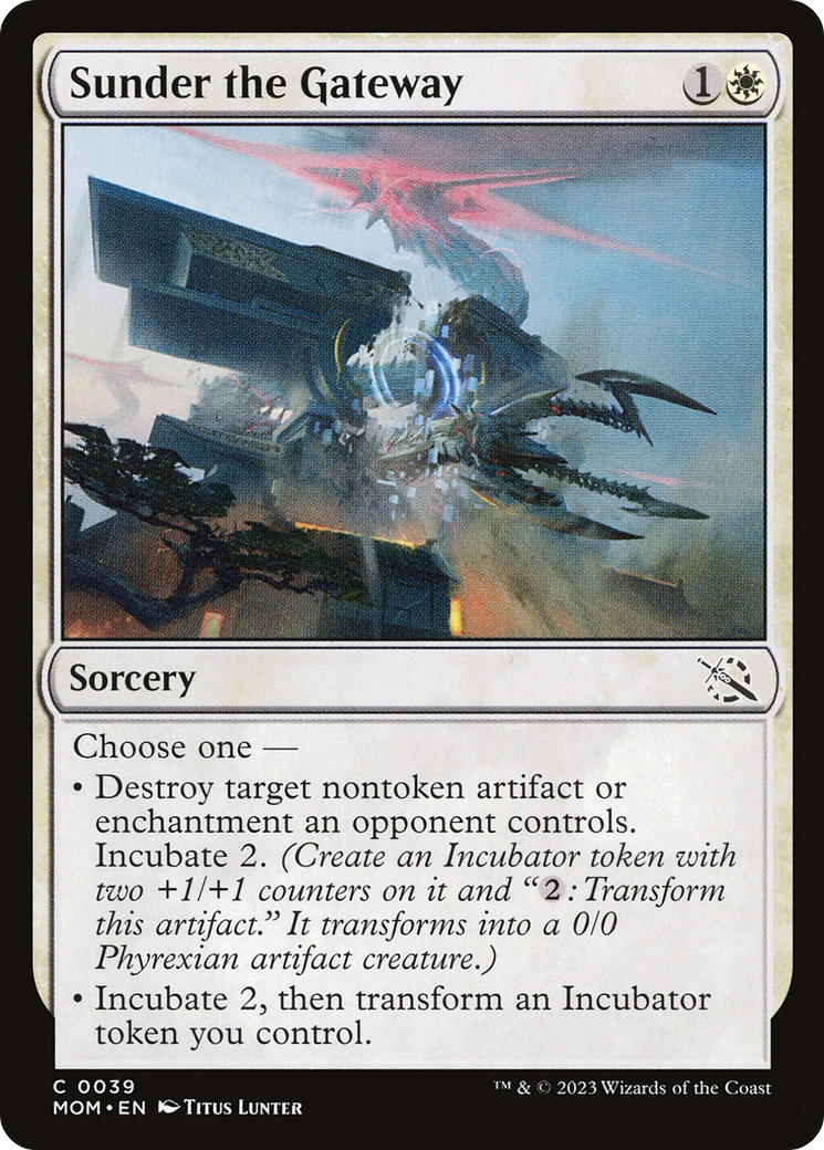 Sunder the Gateway (MOM-039) - March of the Machine Foil