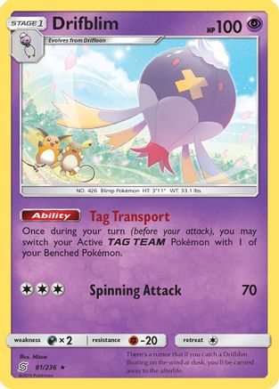 Drifblim 081/236 SM Unified Minds - Rare