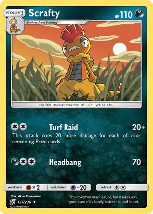Scrafty 138 SM Unified Minds - Rare
