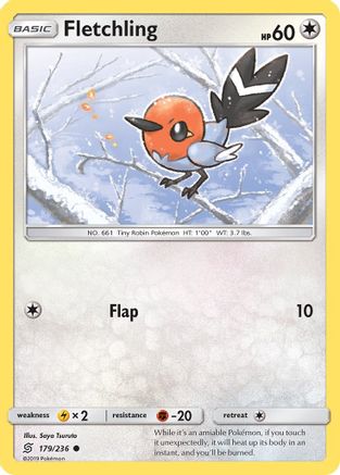 Fletchling 179/236 - Reverse Holofoil SM Unified Minds - Common