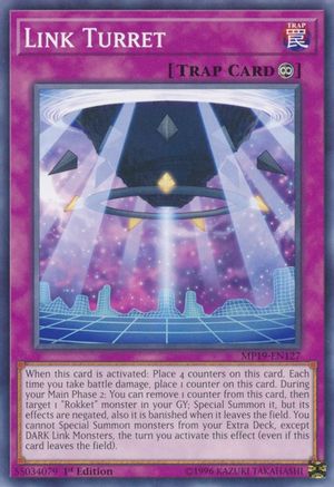 Link Turret (MP19-EN127) - 2019 Gold Sarcophagus Tin Mega Pack 1st Edition