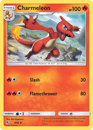 Charmeleon 008/68 Hidden Fates - Uncommon